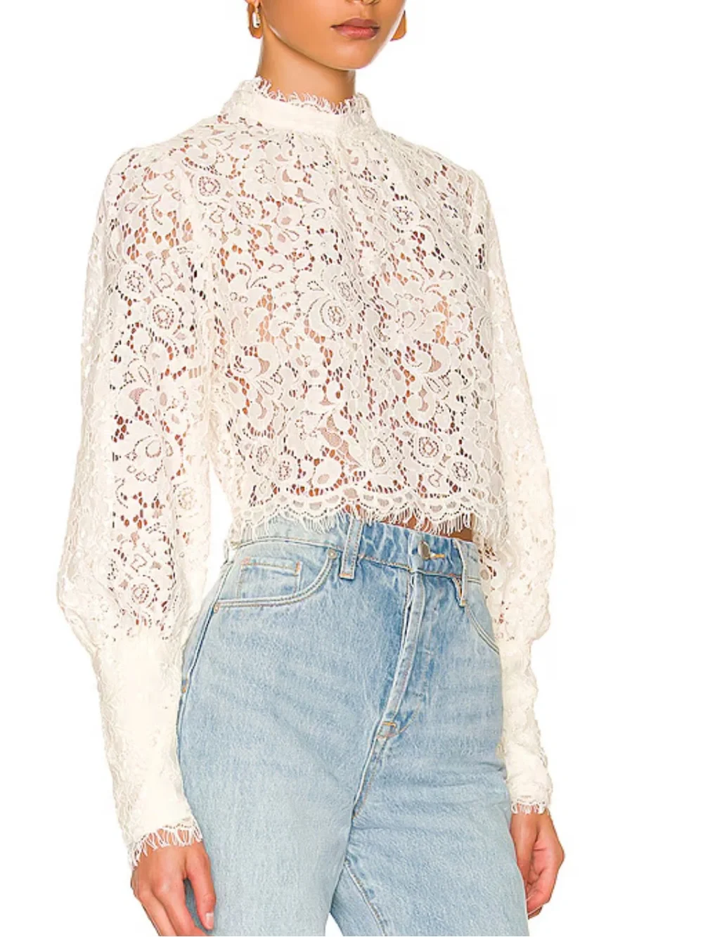 Anthropologie Bardot Georgia Lace top and cream/ivory 6
